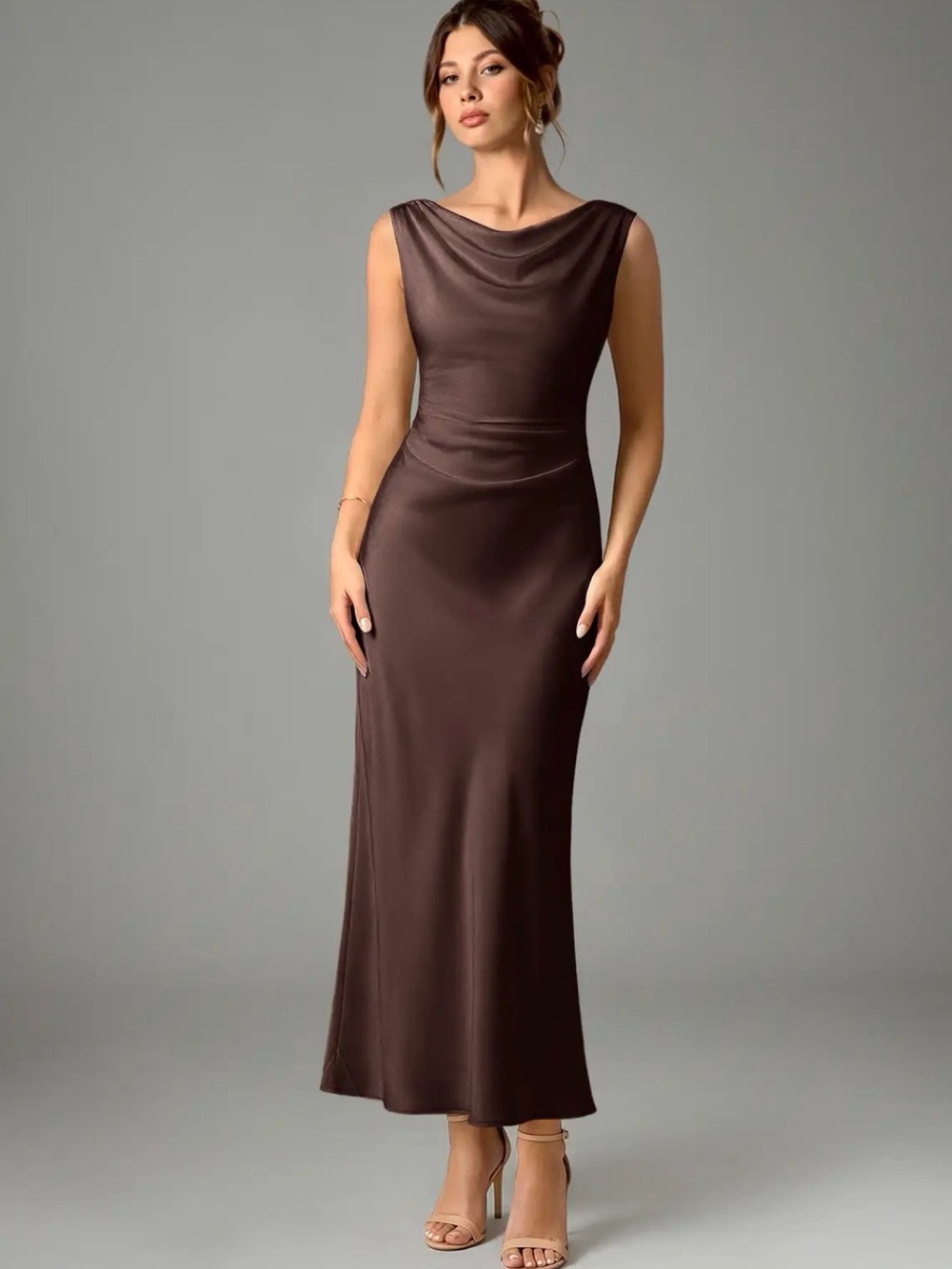 Azazie Kieryn Dress in Ganache - Size: A10